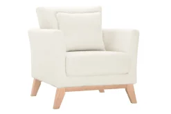 Cheap Miliboo Sillón nórdico desenfundable efecto borreguillo blanco OSLO