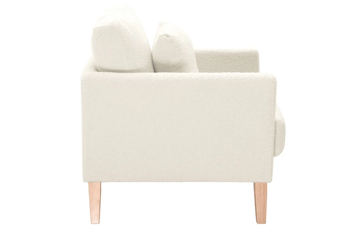 Cheap Miliboo Sillón nórdico desenfundable efecto borreguillo blanco OSLO
