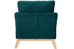 Store Miliboo Sillón nórdico desenfundable terciopelo azul petróleo OSLO