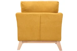 Fashion Miliboo Sillón nórdico desenfundable efecto terciopelo mostaza OSLO