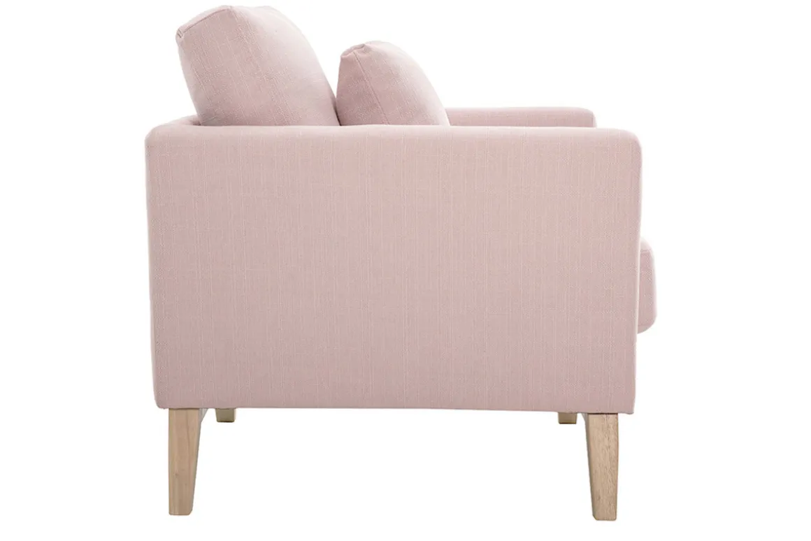 Sale Miliboo Sillón nórdico desenfundable de tela rosa OSLO