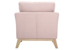 Sale Miliboo Sillón nórdico desenfundable de tela rosa OSLO