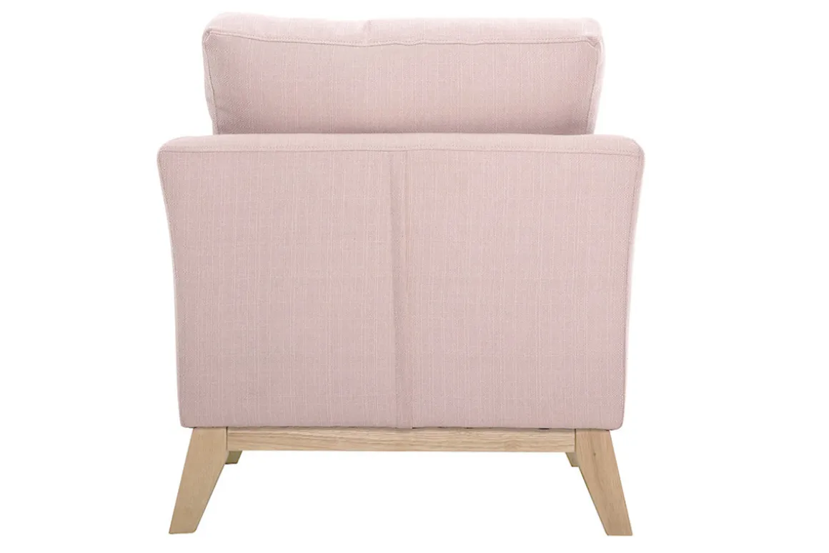 Sale Miliboo Sillón nórdico desenfundable de tela rosa OSLO
