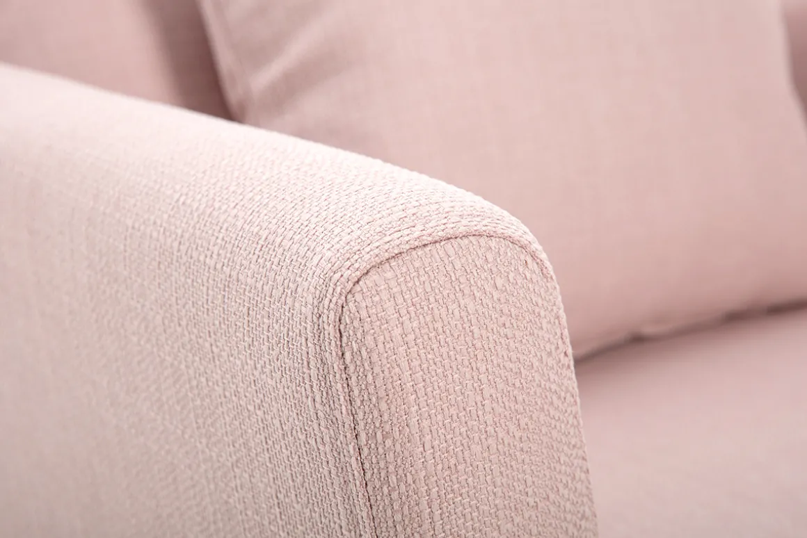 Sale Miliboo Sillón nórdico desenfundable de tela rosa OSLO