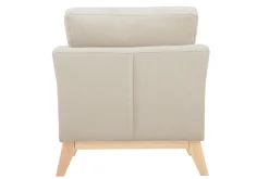 New Miliboo Sillón nórdico desenfundable tejido beige OSLO