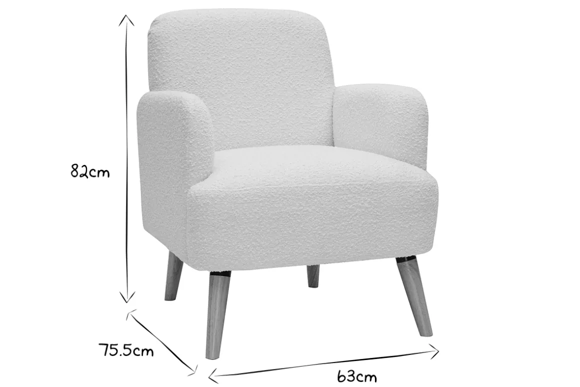 Best Miliboo Sillón nórdico efecto borreguillo y madera ISKO