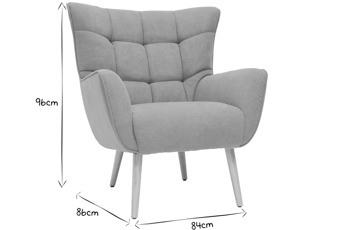 Best Miliboo Sillón nórdico efecto terciopelo amarillo mostaza y madera AVERY