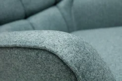 Store Miliboo Sillón nórdico en tejido verde y madera AVERY
