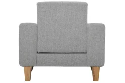 Best Miliboo Sillón nórdico gris claro con patas de madera FJORD