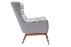 Flash Sale Miliboo Sillón nórdico gris claro y madera BRODY