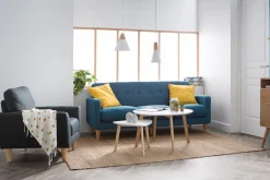 Discount Miliboo Sillón nórdico tejido gris antracita ALICE