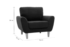 Discount Miliboo Sillón nórdico tejido gris antracita ALICE