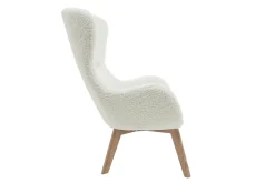 Clearance Miliboo Sillón nórdico tejido oveja y madera ESKUA