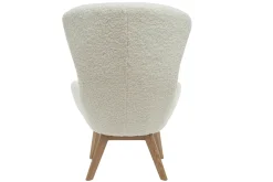 Clearance Miliboo Sillón nórdico tejido oveja y madera ESKUA