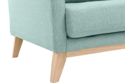 Hot Miliboo Sillón nórdico verde agua claro patas madera clara OSLO