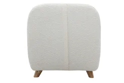 Best Miliboo Sillón para niños nórdico de borreguillo blanco y madera clara NORKID