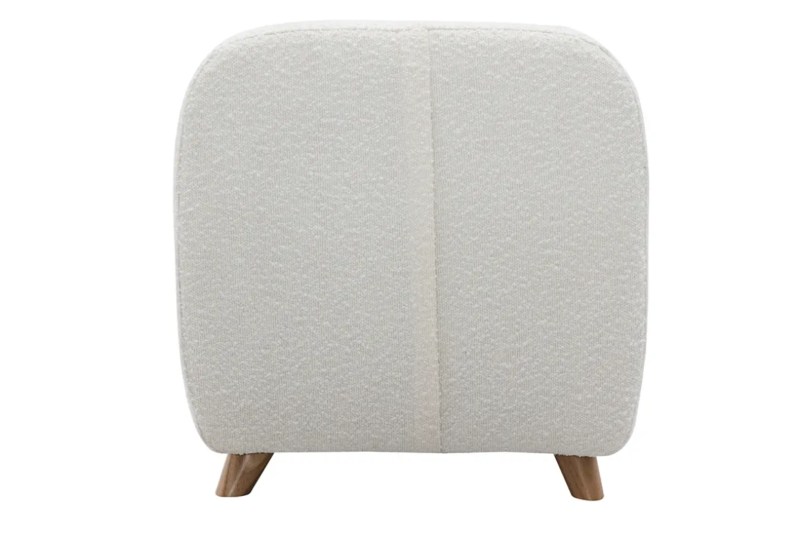 Best Miliboo Sillón para niños nórdico de borreguillo blanco y madera clara NORKID