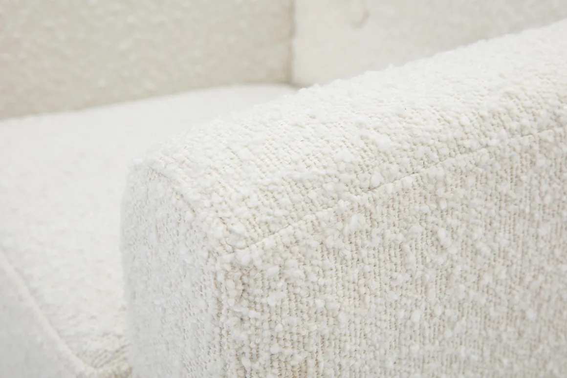 Best Miliboo Sillón para niños nórdico de borreguillo blanco y madera clara NORKID