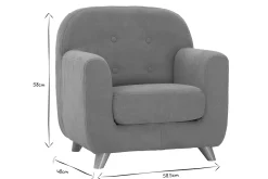 Outlet Miliboo Sillón para niños nórdico tejido efecto aterciopelado amarillo mostaza NORKID