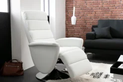 Best Sale Miliboo Sillón relax manual blanco NELSON