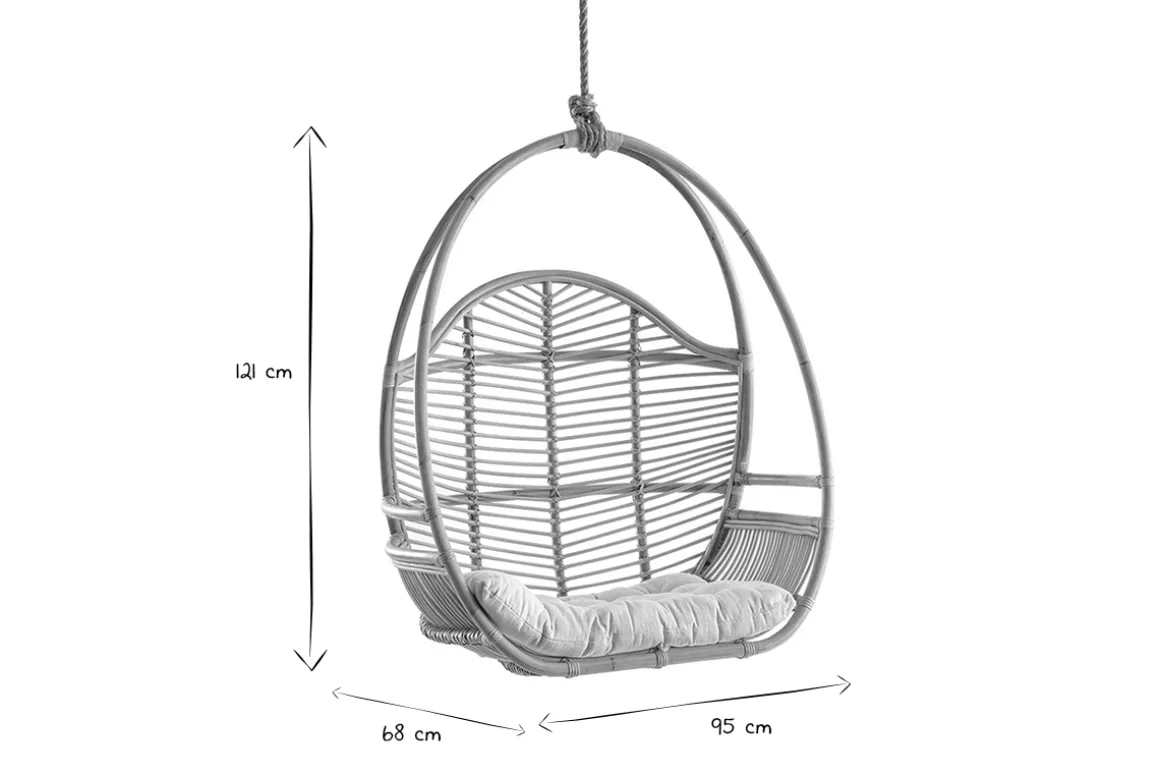 Cheap Miliboo Sillón suspendido en ratán GALON -