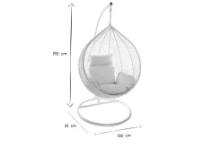 Outlet Miliboo Sillón suspendido huevo resina blanco MOJO