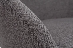 Cheap Miliboo Sillón tejido efecto aterciopelado texturizado gris con patas de madera clara OLIVIA