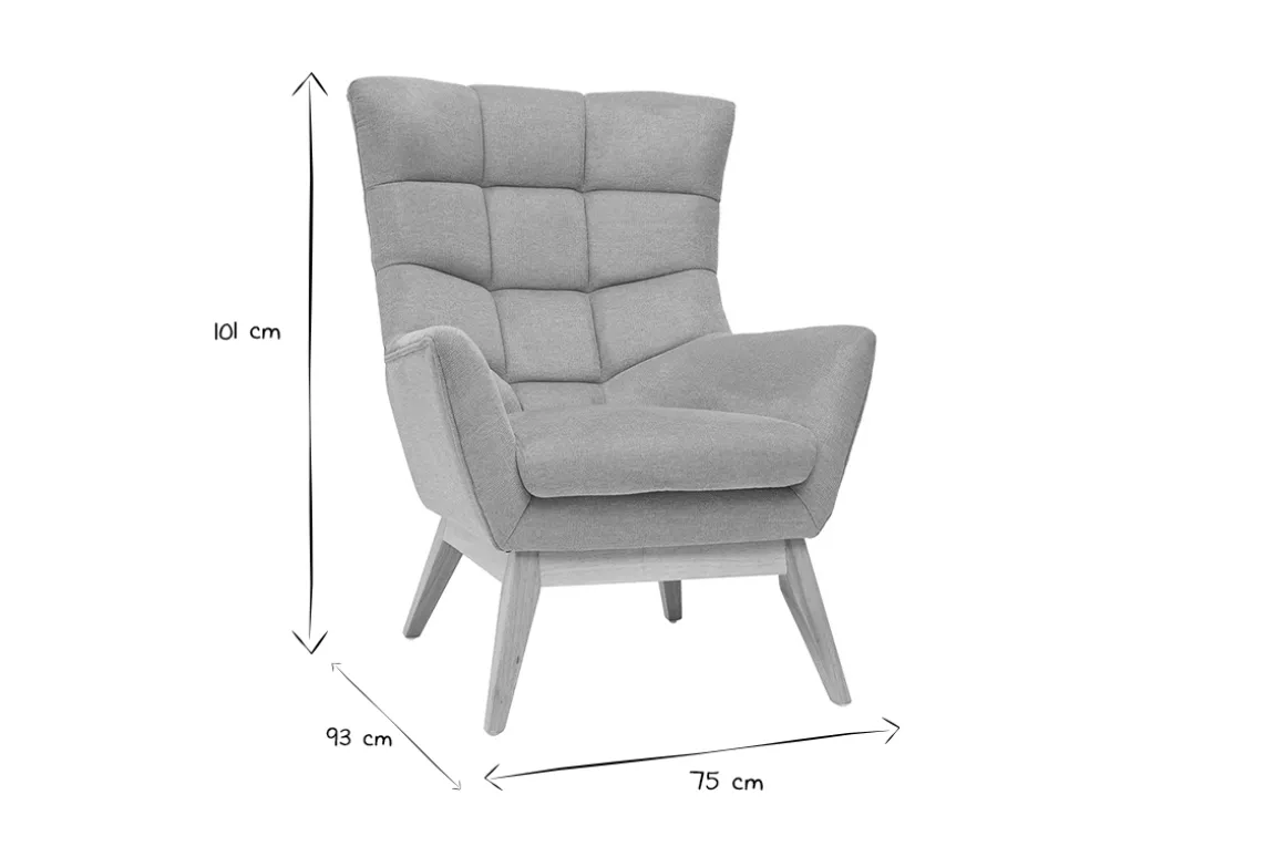 Best Miliboo Sillón tejido efecto aterciopelado texturizado amarillo mostaza BRODY