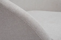 Fashion Miliboo Sillón tejido efecto aterciopelado texturizado beige con patas de madera clara OLIVIA