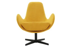 Outlet Miliboo Sillón terciopelo amarillo mostaza ANDY