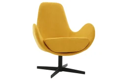Outlet Miliboo Sillón terciopelo amarillo mostaza ANDY