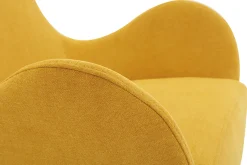 Outlet Miliboo Sillón terciopelo amarillo mostaza ANDY