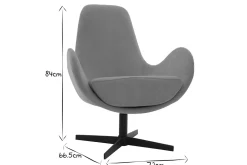 Outlet Miliboo Sillón terciopelo amarillo mostaza ANDY