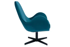Fashion Miliboo Sillón terciopelo azul petróleo ANDY