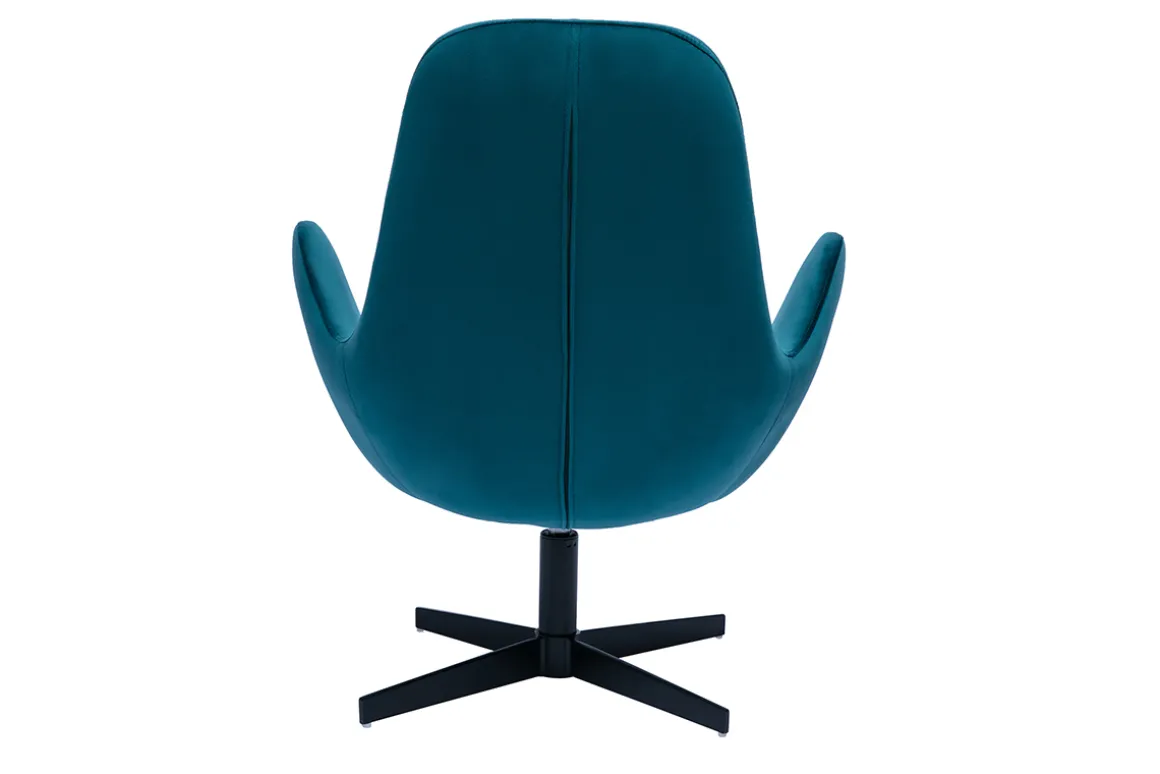 Fashion Miliboo Sillón terciopelo azul petróleo ANDY