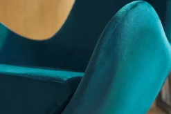 Fashion Miliboo Sillón terciopelo azul petróleo ANDY