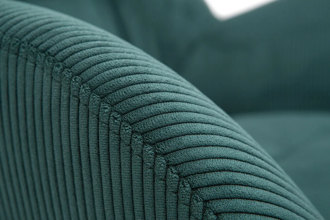 Best Sale Miliboo Sillón y reposapiés moderno en terciopelo verde ZOE