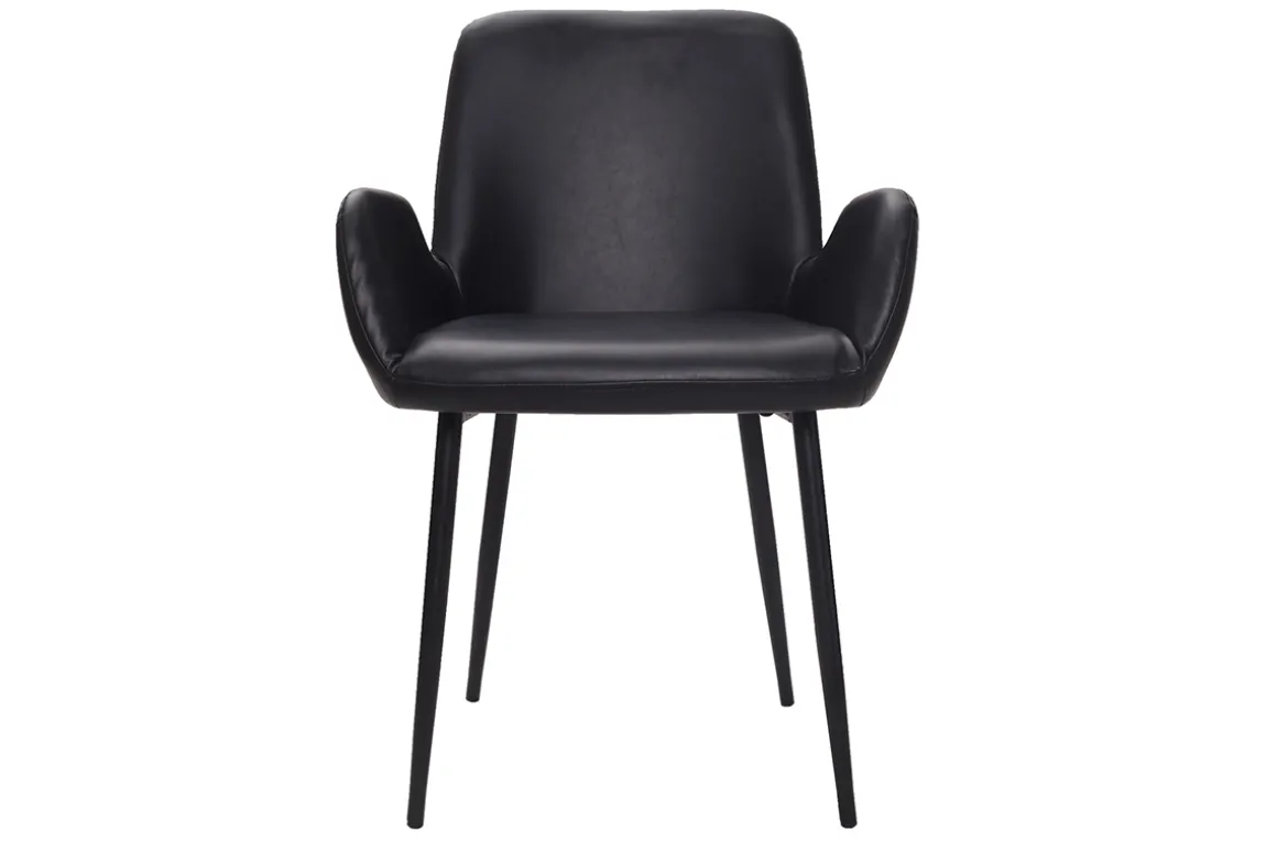 Flash Sale Miliboo Sillones vintage negros con patas metal negro (lote de 2) TIKA