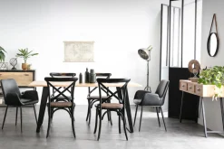 Flash Sale Miliboo Sillones vintage negros con patas metal negro (lote de 2) TIKA