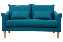 Best Sale Miliboo Sofá 2 plazas azul petróleo KATE