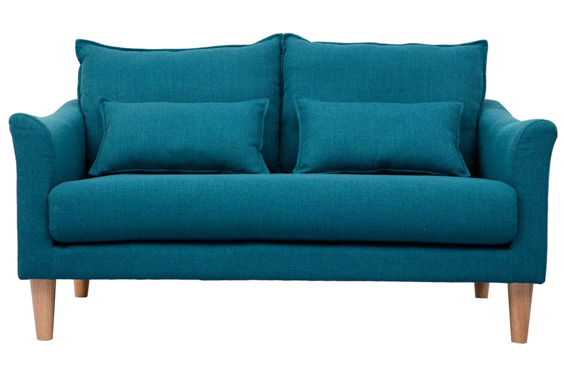 Best Sale Miliboo Sofá 2 plazas azul petróleo KATE