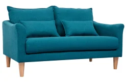 Best Sale Miliboo Sofá 2 plazas azul petróleo KATE