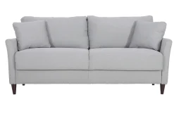 Cheap Miliboo Sofá 3 plazas en tejido gris claro con almacenaje MEDLEY