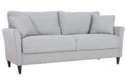 Cheap Miliboo Sofá 3 plazas en tejido gris claro con almacenaje MEDLEY
