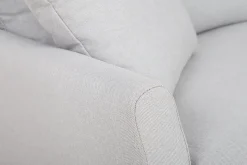 Cheap Miliboo Sofá 3 plazas en tejido gris claro con almacenaje MEDLEY