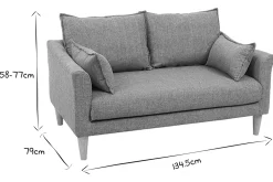 Sale Miliboo Sofá 2 plazas gris KATE