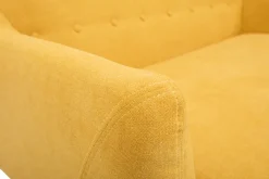 Hot Miliboo Sofá 2 plazas nórdico desenfundable tejido efecto terciopelo amarillo mostaza YNOK