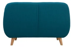 Cheap Miliboo Sofá 2 plazas nórdico desenfundable azul petróleo y madera YNOK