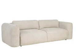 Shop Miliboo Sofá cama 4 plazas con canapé de terciopelo chenilla beige CRUSH
