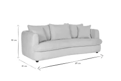 Shop Miliboo Sofá cama 3-4 plazas desenfundable con forma de judía de tejido efecto aterciopelado terracota SACHA